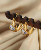 Diona Heart Gold Hoops