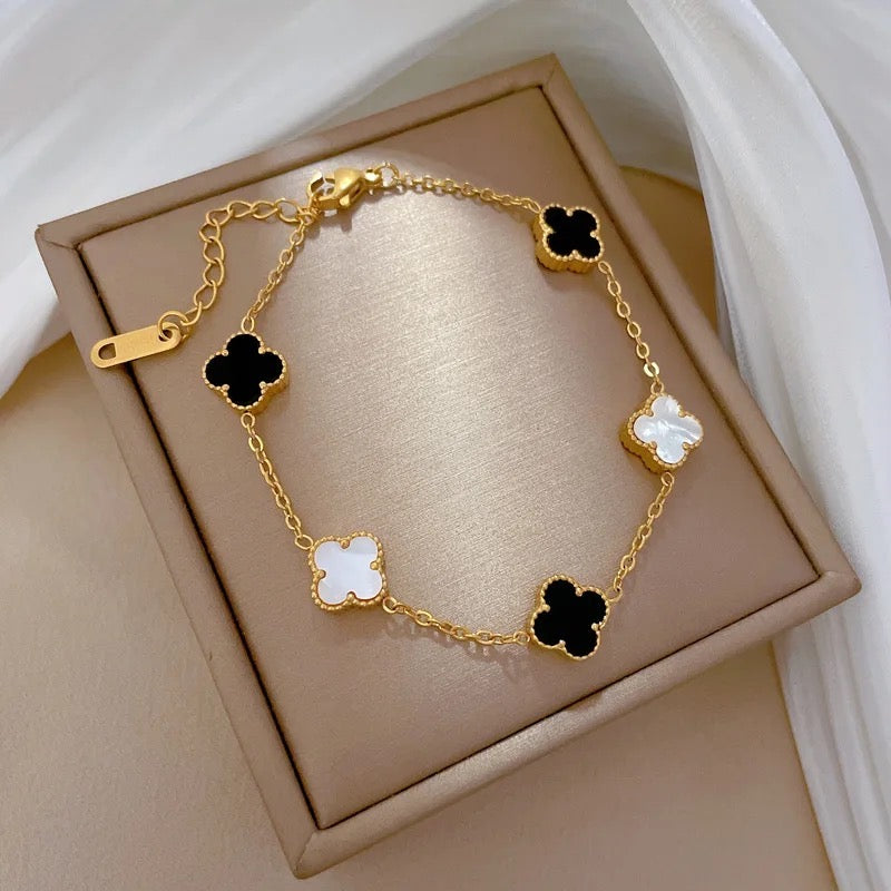 Reversible Clover Gold Bracelet