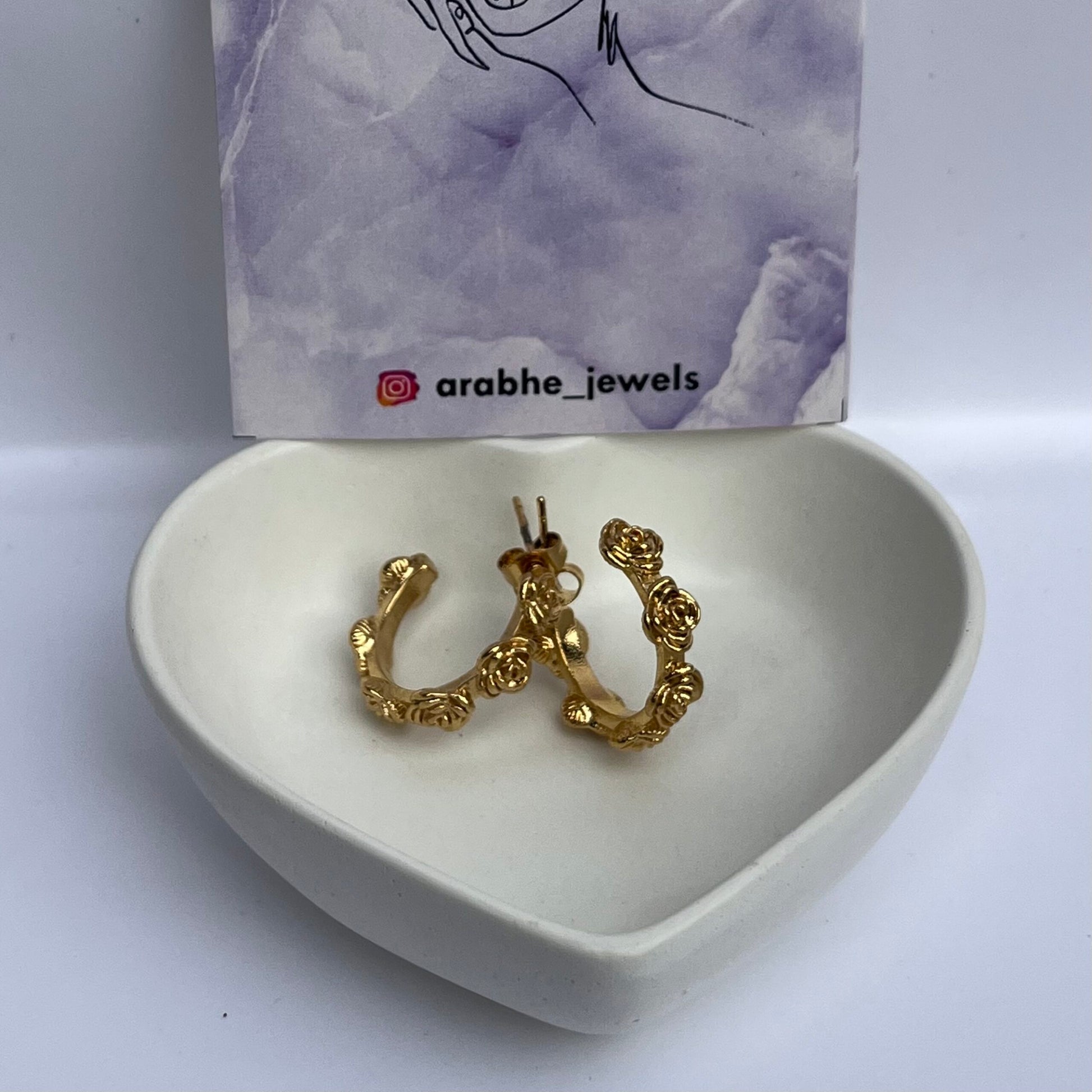 Rosellete Round Gold Hoops