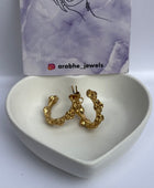 Rosellete Round Gold Hoops