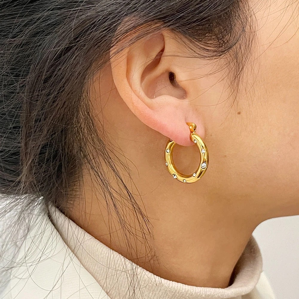 Nicole Diamond Classy Hoops