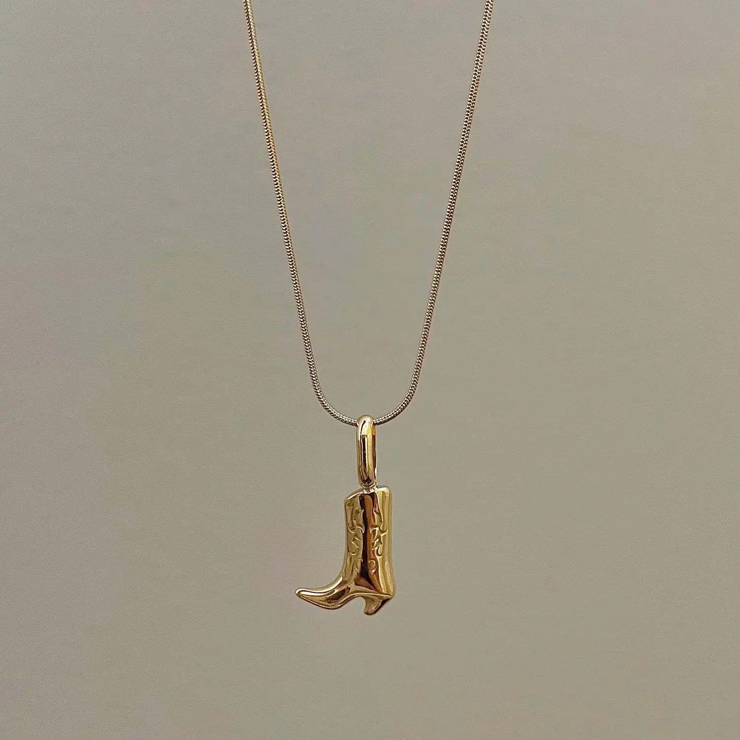 Waddie Boot Vintage Gold Necklace