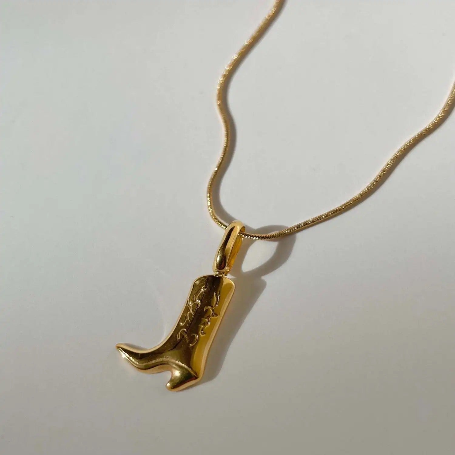 Waddie Boot Vintage Gold Necklace