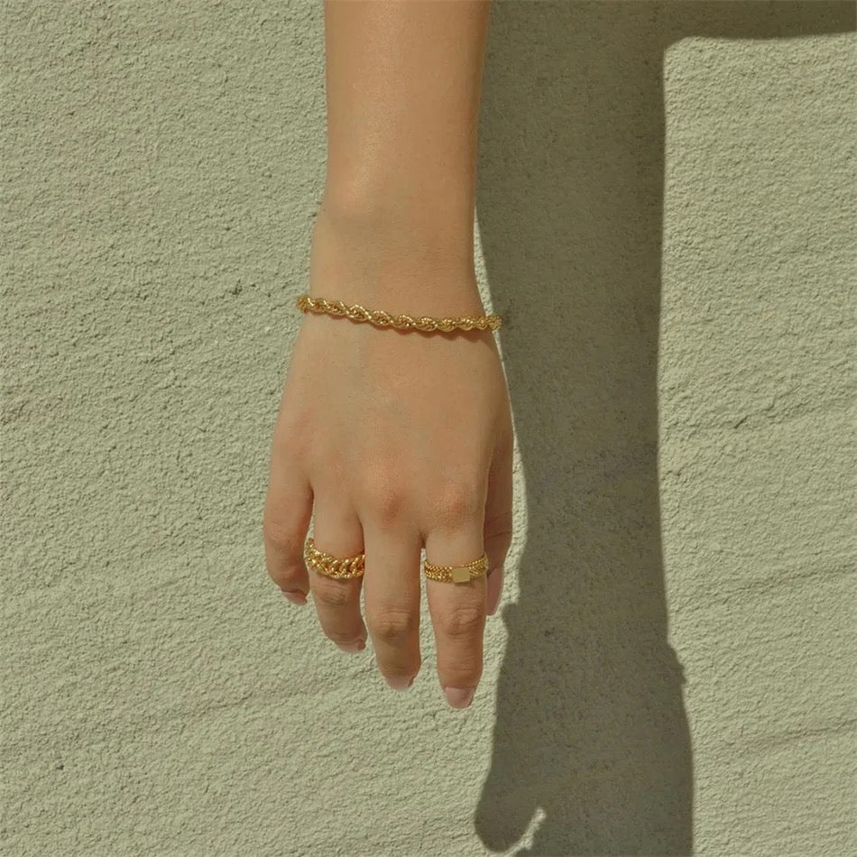 Thick & Thin Rope Chunky Bracelet
