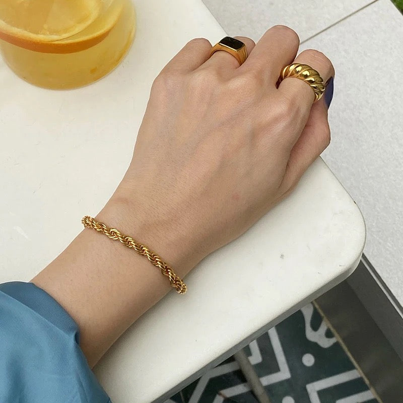 Thick & Thin Rope Chunky Bracelet