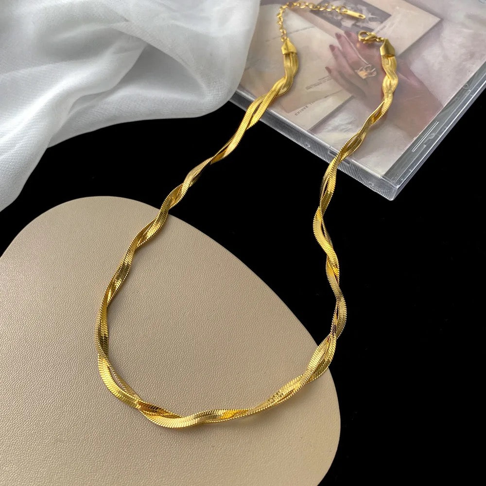 Reign Twisted Snake Necklace