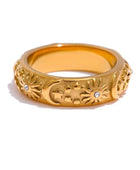 Zeus Moon Star Gold Ring