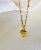 Barcelona Heart Gold Necklace