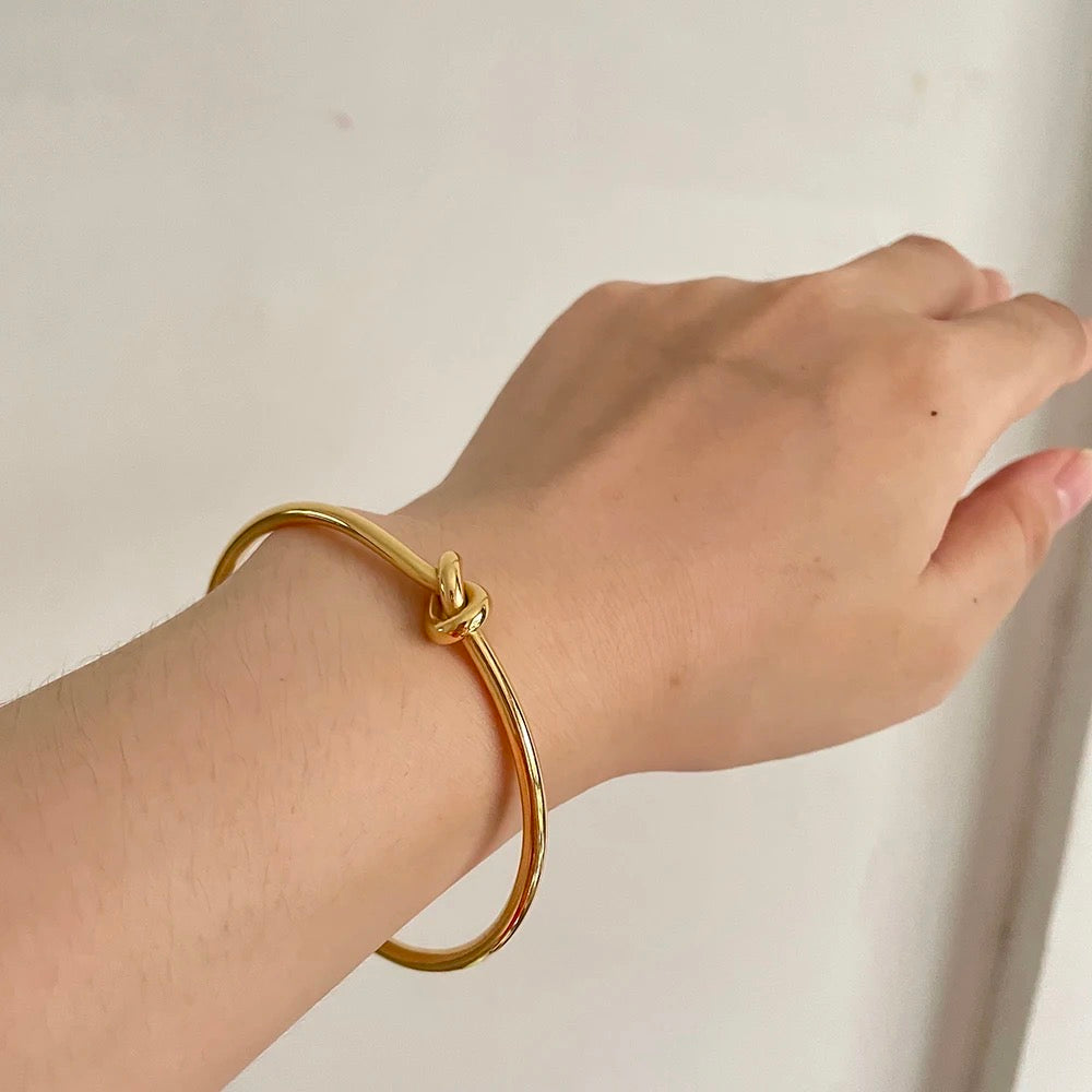 Knot Gold and Rose Gold Cuffs