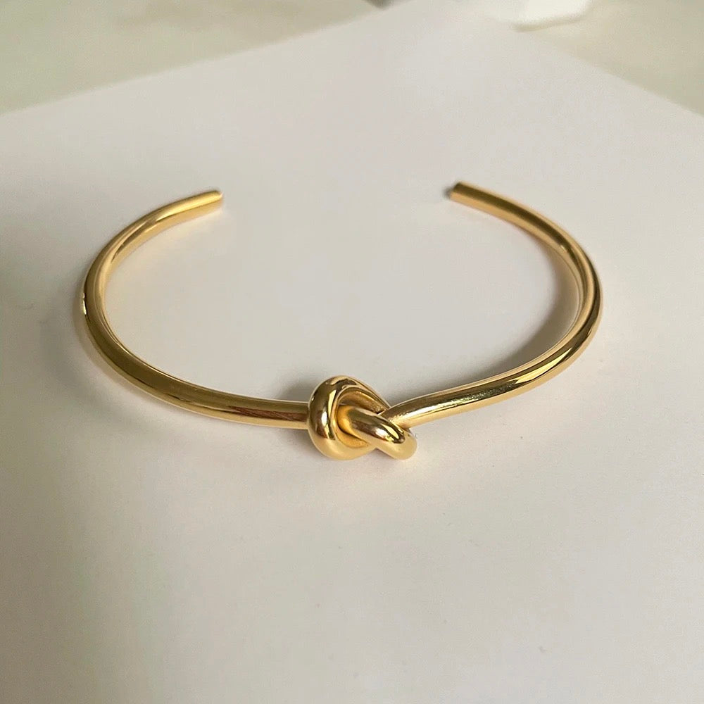 Knot Gold and Rose Gold Cuffs