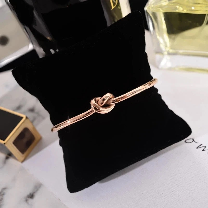Knot Gold and Rose Gold Cuffs