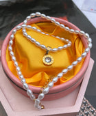 Roman Pearl Gold Necklace