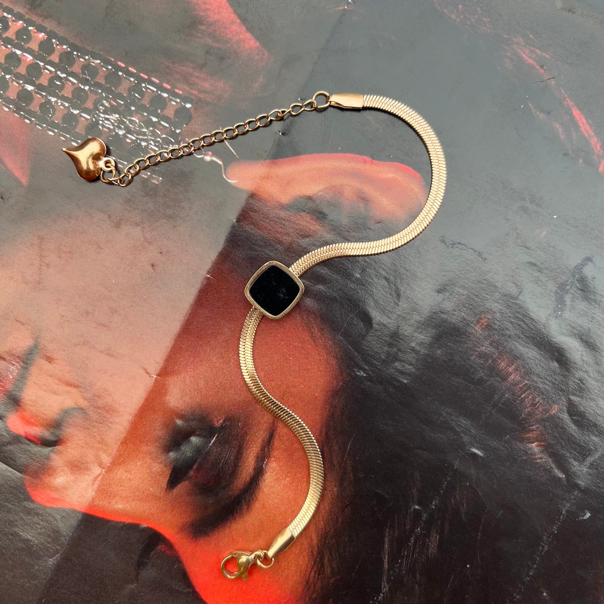 Mello Square Snake Rosegold Bracelet