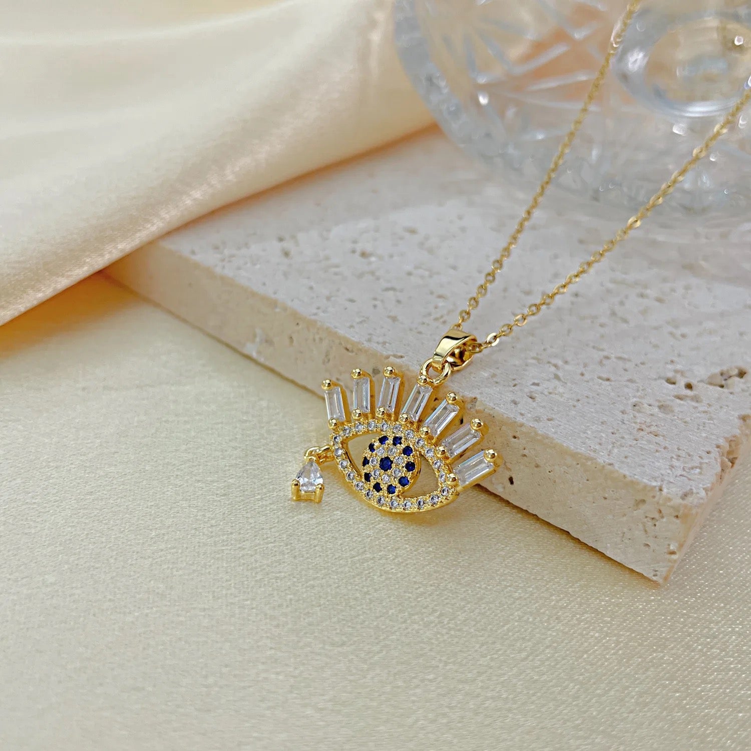 Ayil Evil Eye Diamond Necklace