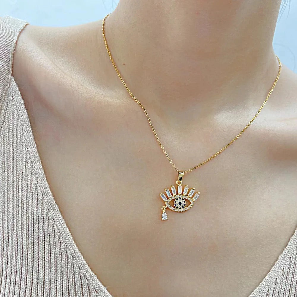 Ayil Evil Eye Diamond Necklace