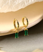 Ramo Emerald Gold Huggies
