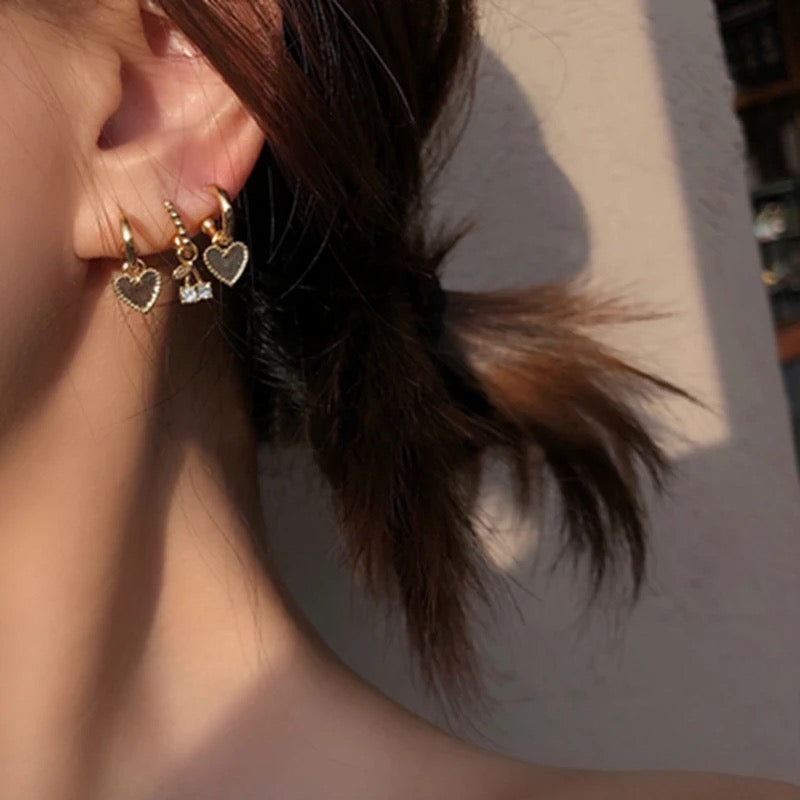 Mini Heart Gold Earrings