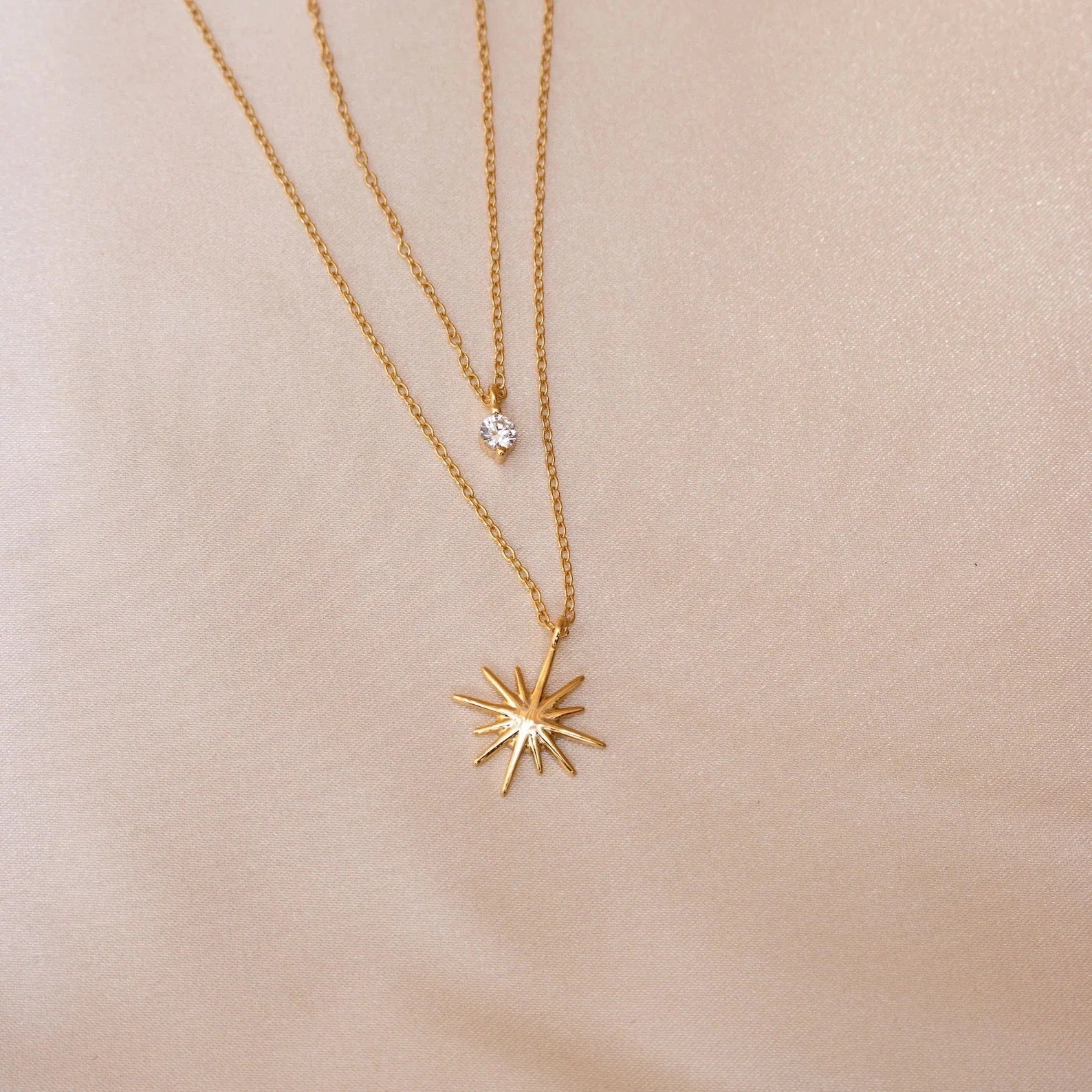 Stusha Star Diamond Layer Necklace