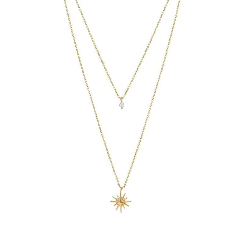 Stusha Star Diamond Layer Necklace