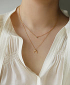 Crescent Moon Minimal Layer Necklace