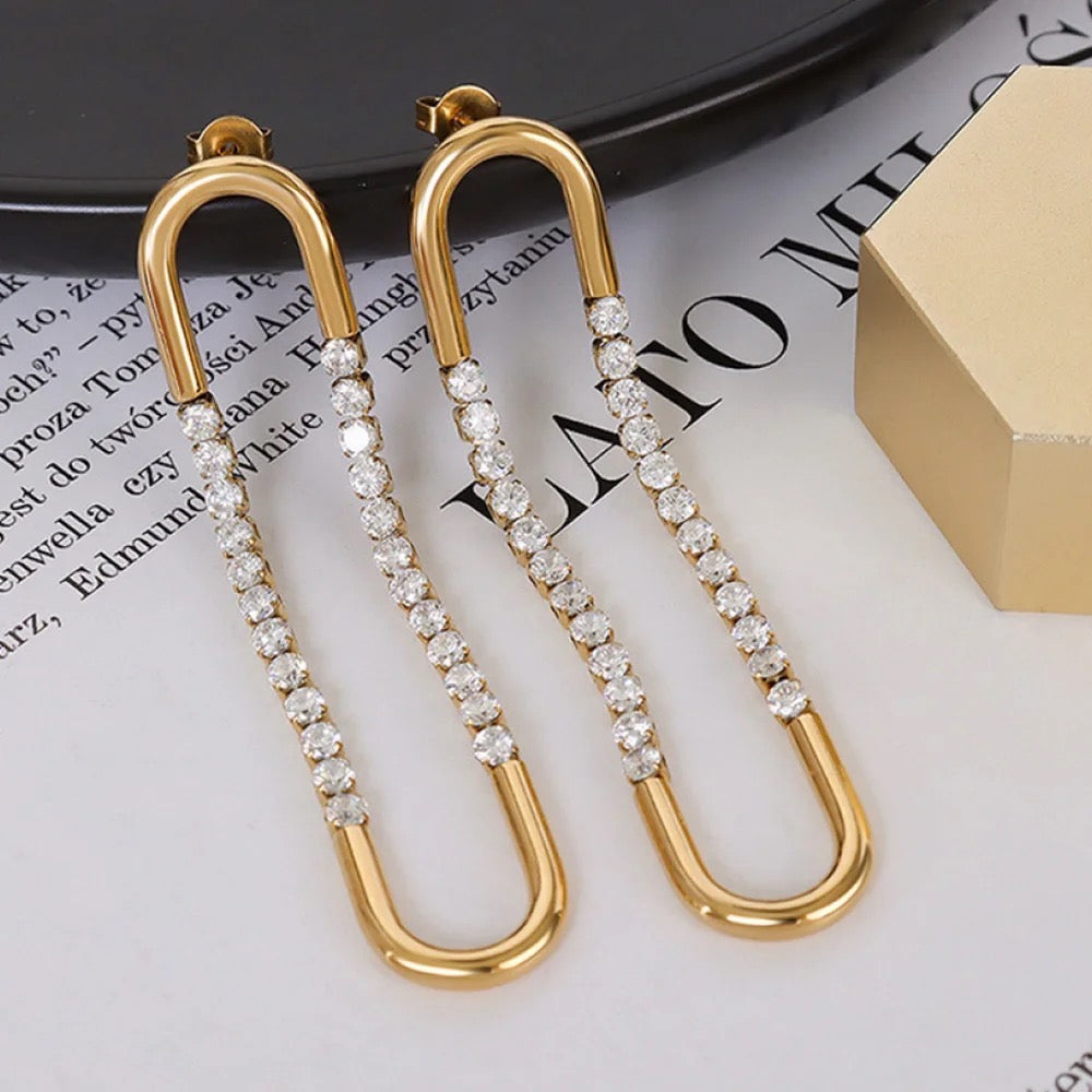 Brittney Long Diamond Earrings