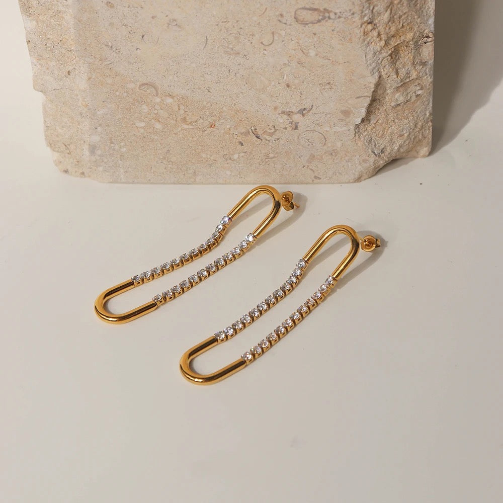 Brittney Long Diamond Earrings