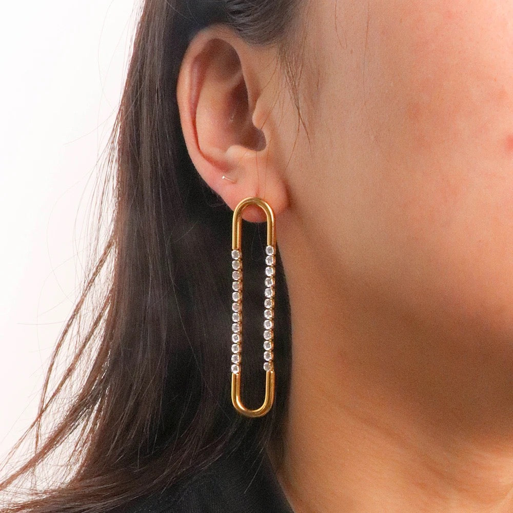 Brittney Long Diamond Earrings