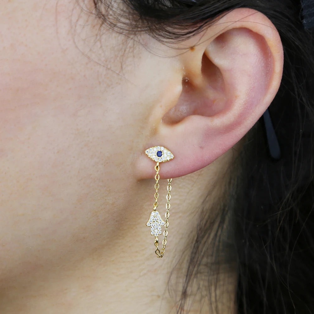 Omen Eye Long Earrings