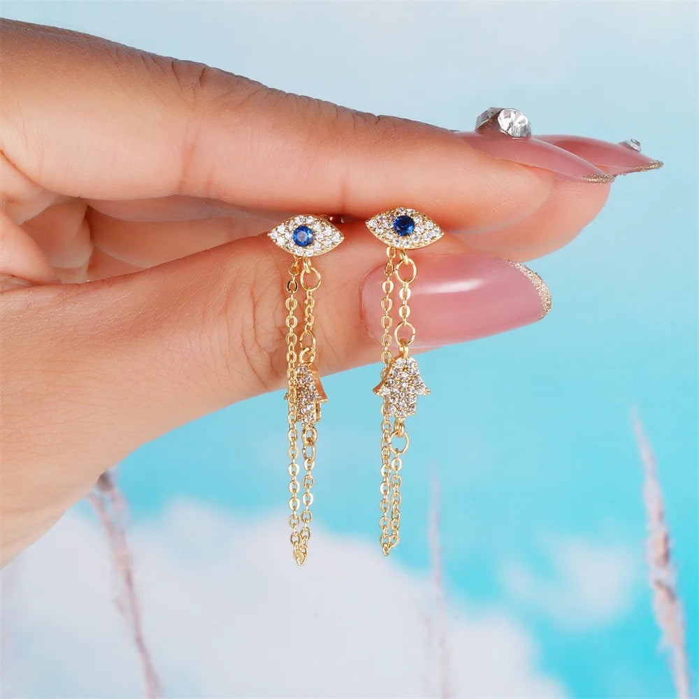 Omen Eye Long Earrings