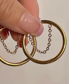 Kenni Chain Round Gold Hoops