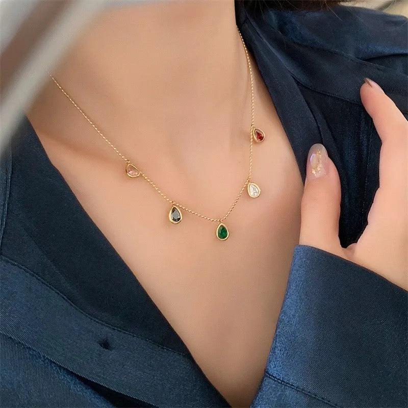 Belle Multicolor Drop Necklace