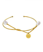 Statement Pearl party Gold Cuff