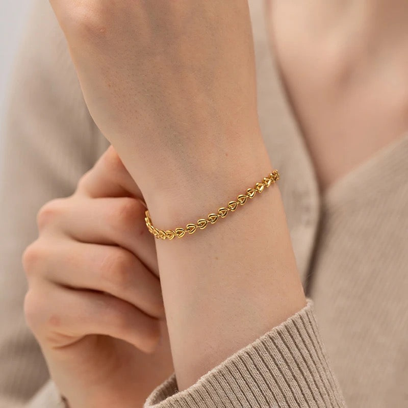 Little Hearts Gold Bracelet