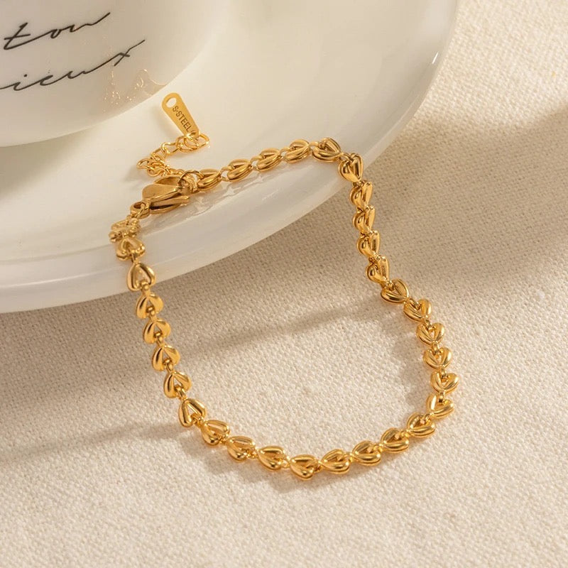 Little Hearts Gold Bracelet