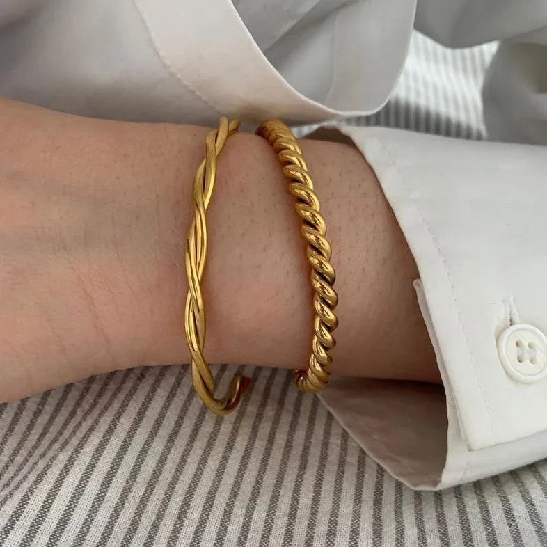 Kiara and Korne Gold cuffs