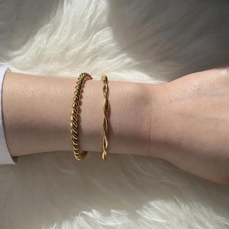 Kiara and Korne Gold cuffs