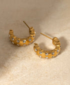 Fion Diamond Gold Hoops