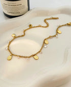 Peridot White Charms Anklet