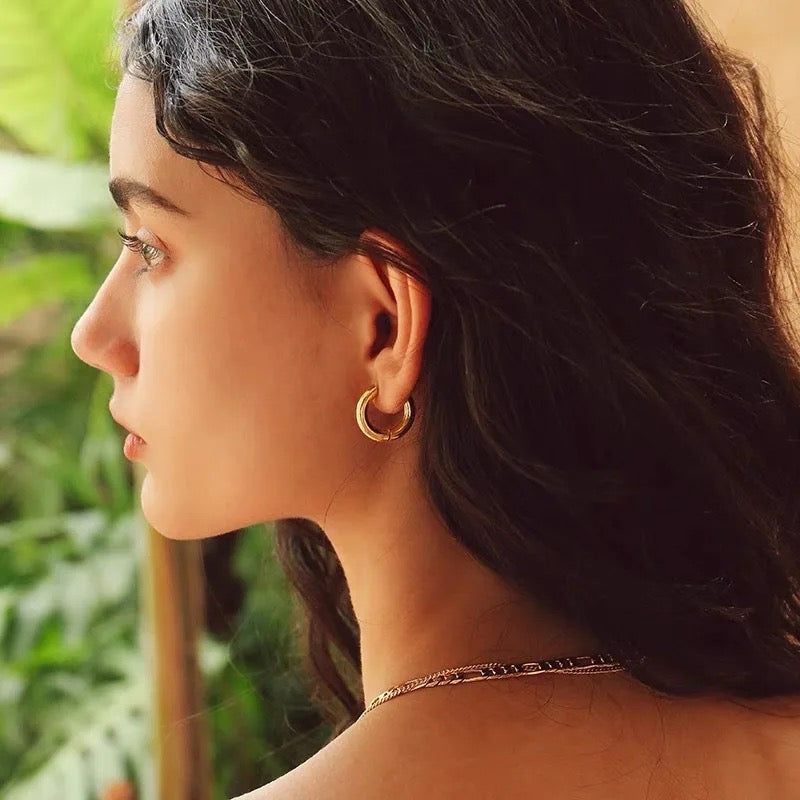Bonitta Double Tone Hoops
