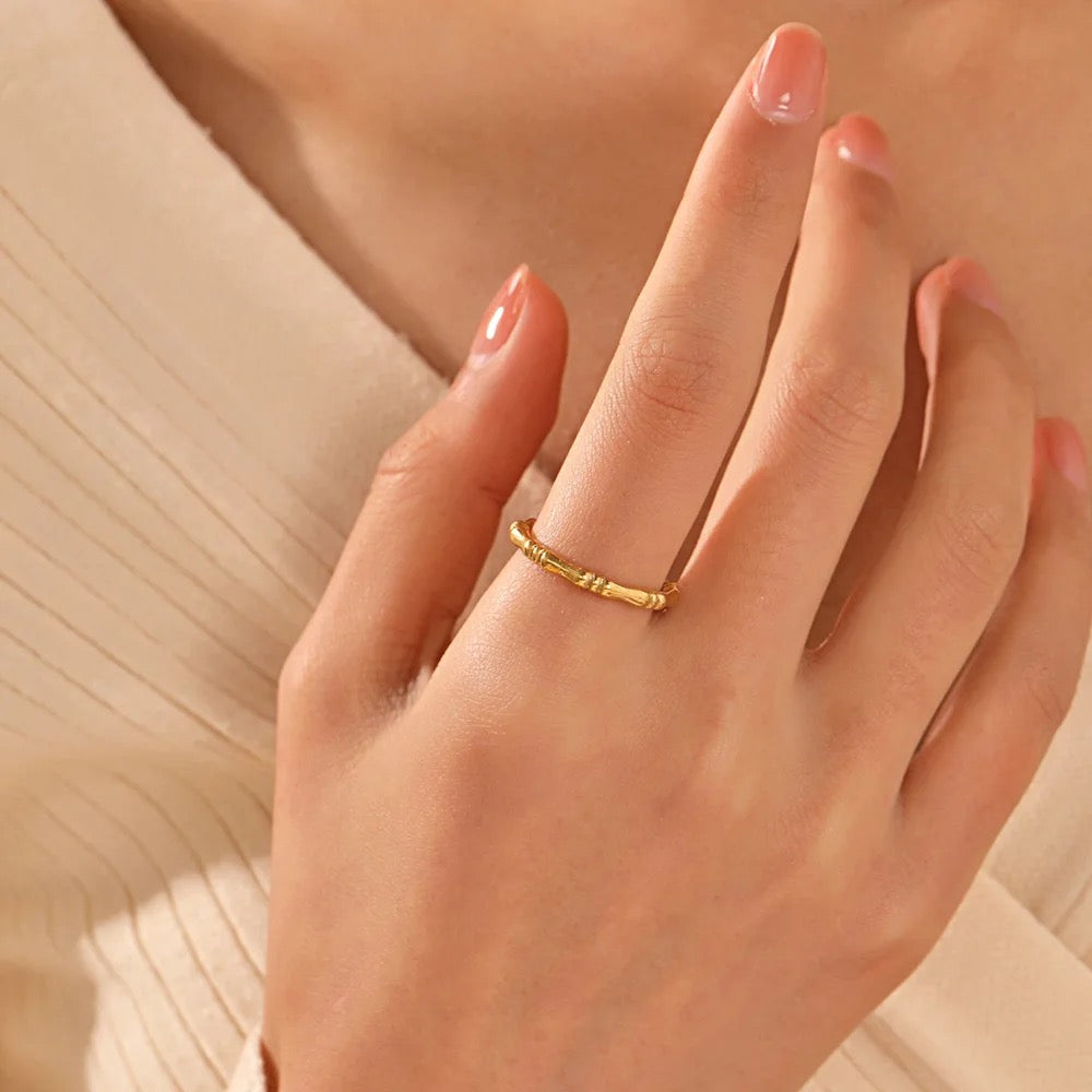 Mica Thin Gold Band