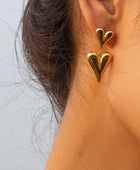 Jadina Heart Hanging Earrings