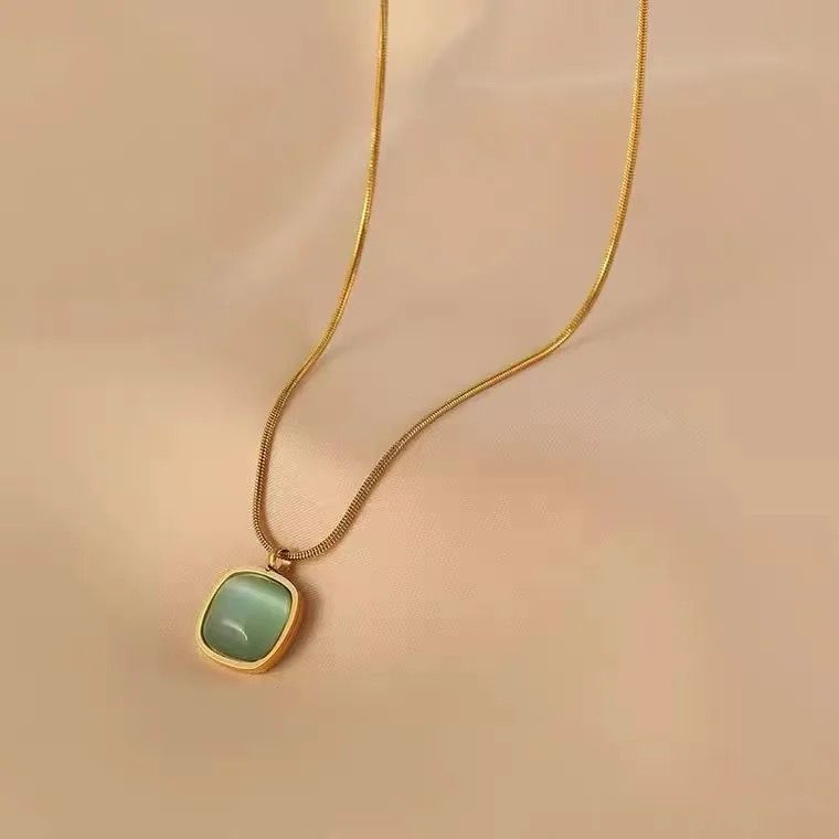 Ocean Blue Square Necklace