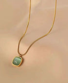 Ocean Blue Square Necklace