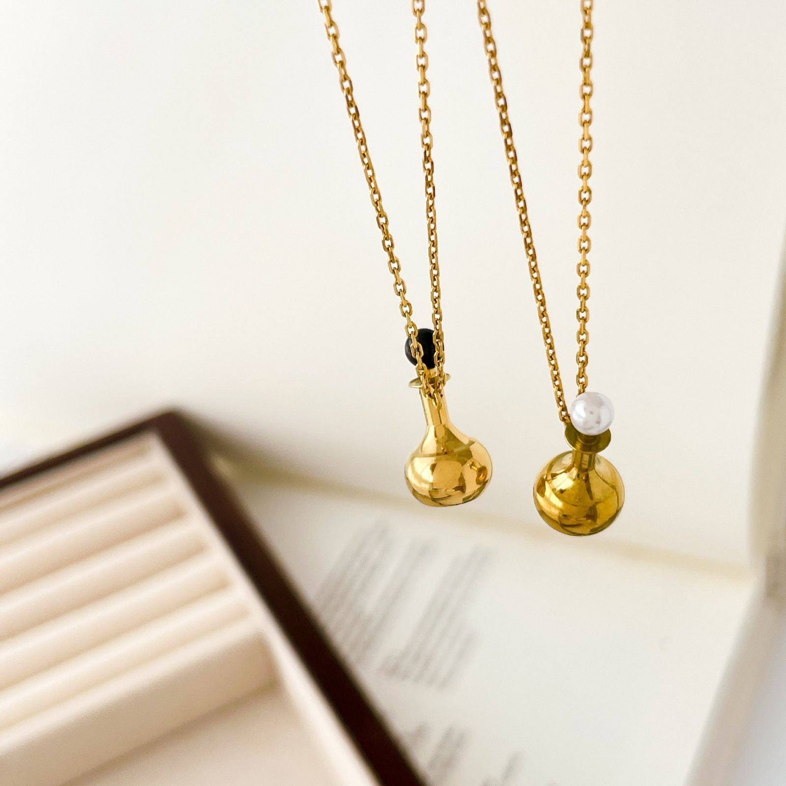 Pearl Poison Bottle Necklace