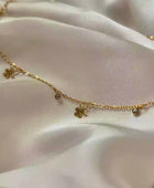 Snowflake Gold Charm Necklace