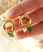 Pegri Emerald Gold Earrings