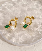 Pegri Emerald Gold Earrings
