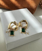 Pegri Emerald Gold Earrings