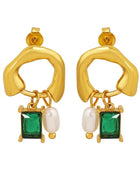 Pegri Emerald Gold Earrings