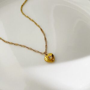 Barcelona Heart Gold Necklace